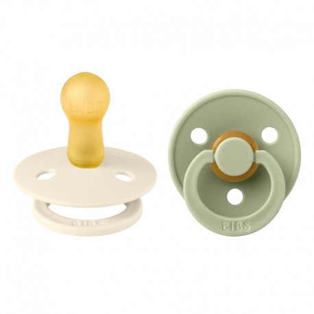 Bibs® Πιπίλες latex Colour Ivory/Sage No2, σετ των 2
