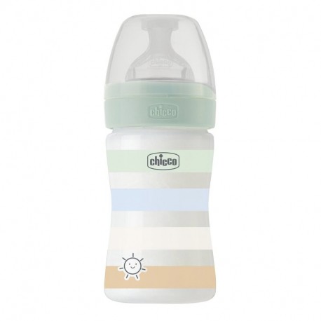 Chicco Πλαστικό μπιμπερό Well Being Boy 150 ml 0m+ (1τμχ)