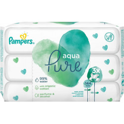 Pampers® μωρομάντηλα Aqua Pure - Οικονομική συσκευασία 3 πακέτα των 50