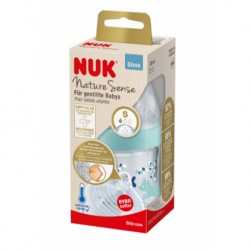 NUK® μπιμπερό Nature Sense με δείκτη ελέγχου θερμοκρασίας 120 ml 0-6m (1τμχ)