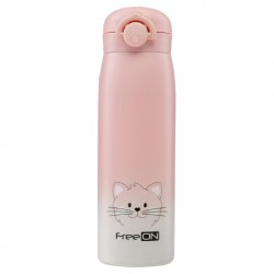 Θερμός υγρών FreeON® 480ml Kitty Pink