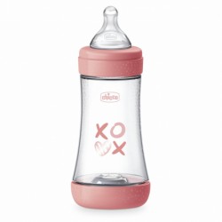 Chicco μπιμπερό Perfect 5 240ml Ροζ 2m+ (1τμχ)
