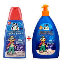 Adelco kids Σαμπουάν-ντους για μαλλιά και σώμα 500ml + Δώρο σαμπουάν-ντους 300ml