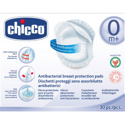 Chicco επιθέματα στήθους αντιβακτηριδιακά 30 τεμάχια