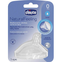 Chicco θηλή Natural Feeling κανονικής ροής 0M+