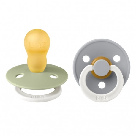 Bibs® Πιπίλες latex Colour Glow Sage/Cloud No3, σετ των 2