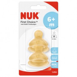 Θηλές από καουτσούκ Nuk® First Choice+ για γάλα (6-18m), σετ των 2