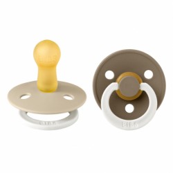 Πιπίλες Bibs® Colour Vanilla/Dark Oak No3, σετ των 2