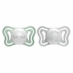 Πιπίλα για τη νύχτα Chicco PhysioForma Light 16-36m, σετ των 2