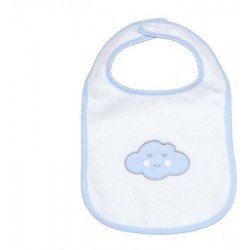 Σαλιάρα πετσετέ με velcro Baby Star Σύννεφο Σιέλ