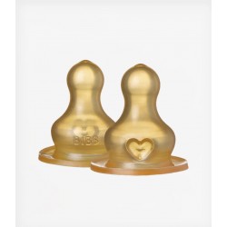 Θηλές μπιμπερό αργής ροής Bibs® Nipple, σετ των 2