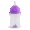 Παιδικό ποτήρι με καλαμάκι Munchkin Tip & Sip Tall 296ml Μωβ