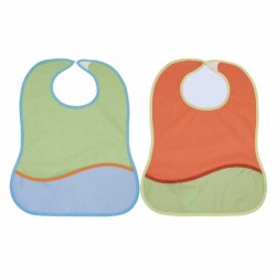 Αδιάβροχες πλαστικές σαλιάρες με velcro X-Τreme Baby σετ των 2