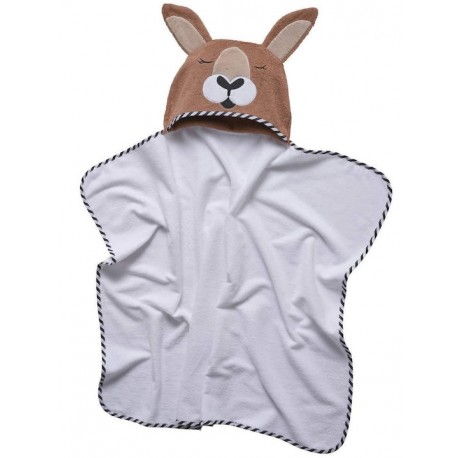 Κάπα - μπουρνούζι Das® Baby Smile Embroidery Λευκό-Καφέ