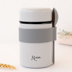 Βρεφικό Θερμός Φαγητού Kiokids® με Κουταλάκι Γκρι 500ml