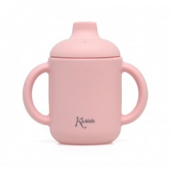 Εκπαιδευτικό ποτήρι σιλικόνης Kiokids® 120 ml Ροζ