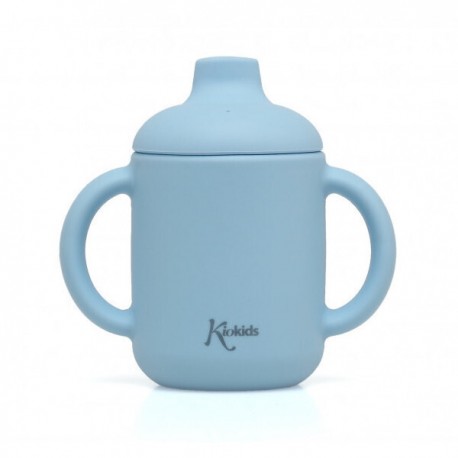 Εκπαιδευτικό ποτήρι σιλικόνης Kiokids® 120 ml Σιέλ