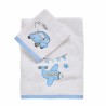 Σετ πετσέτες 2τμχ Das® Baby Fun Embroidery Λευκό-Μπλε