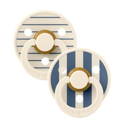 Πιπίλες Bibs® Colour Pin Steel Blue No2, σετ των 2