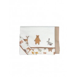 Σετ σεντόνια κούνιας 3τμχ Baby Star Forest Friends