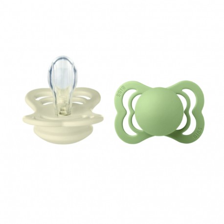 Πιπίλες Bibs® Supreme Ivory/Sage Συμμετρική No2, σετ των 2