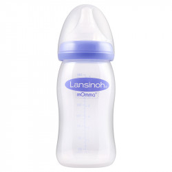 Lansinoh μπιμπερό 240 ml με θηλή Natural Wave™ μεσαίας ροής 3M+