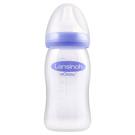 Lansinoh μπιμπερό 240 ml με θηλή Natural Wave™ μεσαίας ροής 3M+