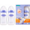 Lansinoh μπιμπερό 240 ml με θηλή Natural Wave™ μεσαίας ροής 3M+ σετ των 2