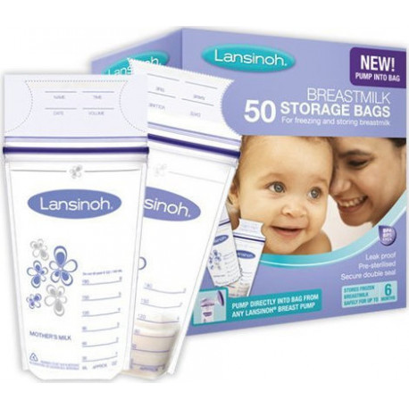 Lansinoh® σακουλάκια αποθήκευσης μητρικού γάλακτος 50 τεμάχια