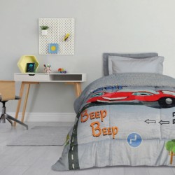 Κουβερτοπάπλωμα μονό Das® Kids Grey-Red