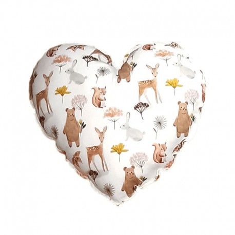 Διακοσμητικό μαξιλάρι Baby Star Forest Friends Καρδιά