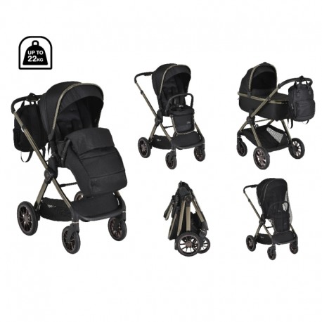 Καρότσι και port-bebe Cangaroo iClick Black