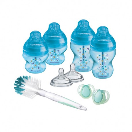 Tommee Tippee Σετ μπιμπερό Advanced Anti-Colic Blue για νεογέννητα, σετ των 9