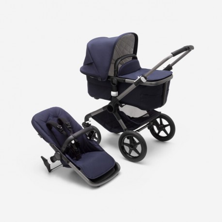 Καρότσι και port-bebe Bugaboo Fox 3 Classic Complete Graphite - Dark Navy
