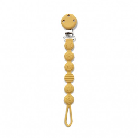 Κλιπ πιπίλας από σιλικόνη Lorelli Natural Yellow