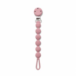 Κλιπ πιπίλας από σιλικόνη Lorelli Natural Deep Pink