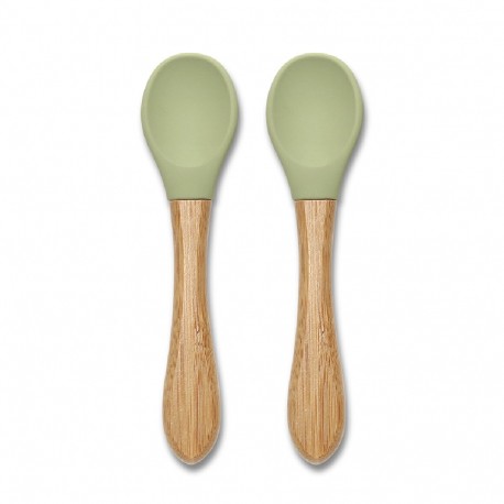 Σετ 2 κουτάλια από σιλικόνη και bamboo Fresh Green