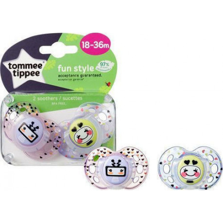 Tommee tippee πιπίλες Closer to nature Fun Style 18-36M, σετ των 2