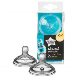 Tommee tippee θηλές Advanced Anti-Colic μικρής ροής 0Μ+, σετ των 2