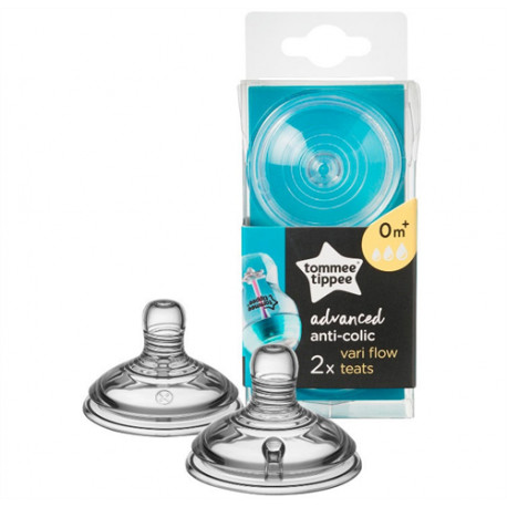 Tommee tippee θηλές Advanced Anti-Colic μικρής ροής 0Μ+, σετ των 2