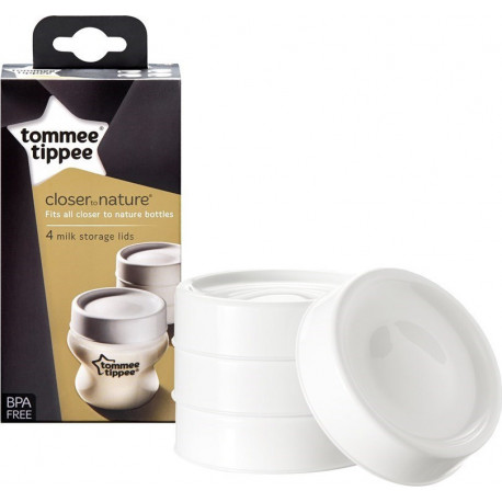 Tommee tippee καπάκια μπιμπερό για αποθήκευση γάλακτος σετ των 4