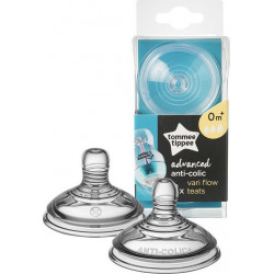 Tommee tippee θηλές Advanced Anti-Colic μεταβλητής ροής 0Μ+, σετ των 2