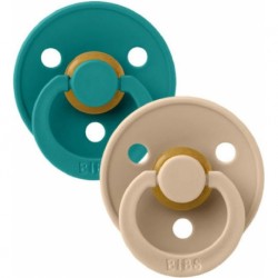Πιπίλες Bibs® Colour Scuba/Taupe Στρογγυλή No1, σετ των 2