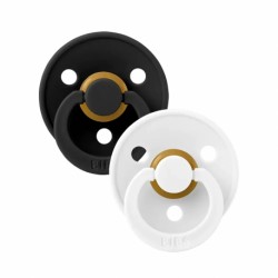 Πιπίλες Bibs® Colour Black/White Στρογγυλή No2, σετ των 2