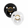 Πιπίλες Bibs® Colour Black/White Στρογγυλή No2, σετ των 2