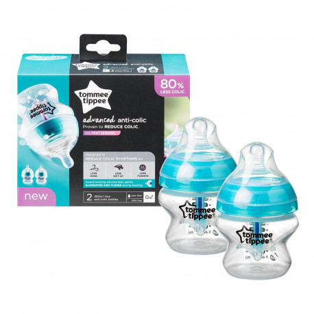 Tommee tippee μπιμπερό Advanced Anti-Colic μικρής ροής 150 ml 0M+, σετ των 2