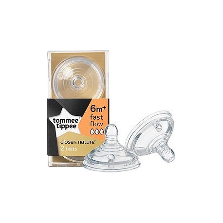 Tommee tippee θηλές Closer to nature μεγάλης ροής 6Μ+, σετ των 2