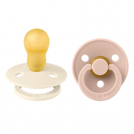 Πιπίλες Bibs® Colour Ivory/Blush Στρογγυλή No3, σετ των 2