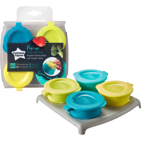 Tommee tippee σκεύη αποθήκευσης τροφής Explora με δίσκο μεταφοράς σετ των 4