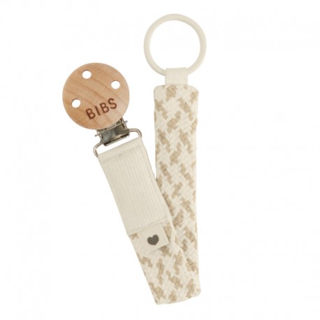 Κλιπ πιπίλας Bibs® Paci Braid Dark Ivory/Vanilla